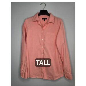 Banana Republic Dillon Shirt M Tall Coral Button-Down 100% Cotton